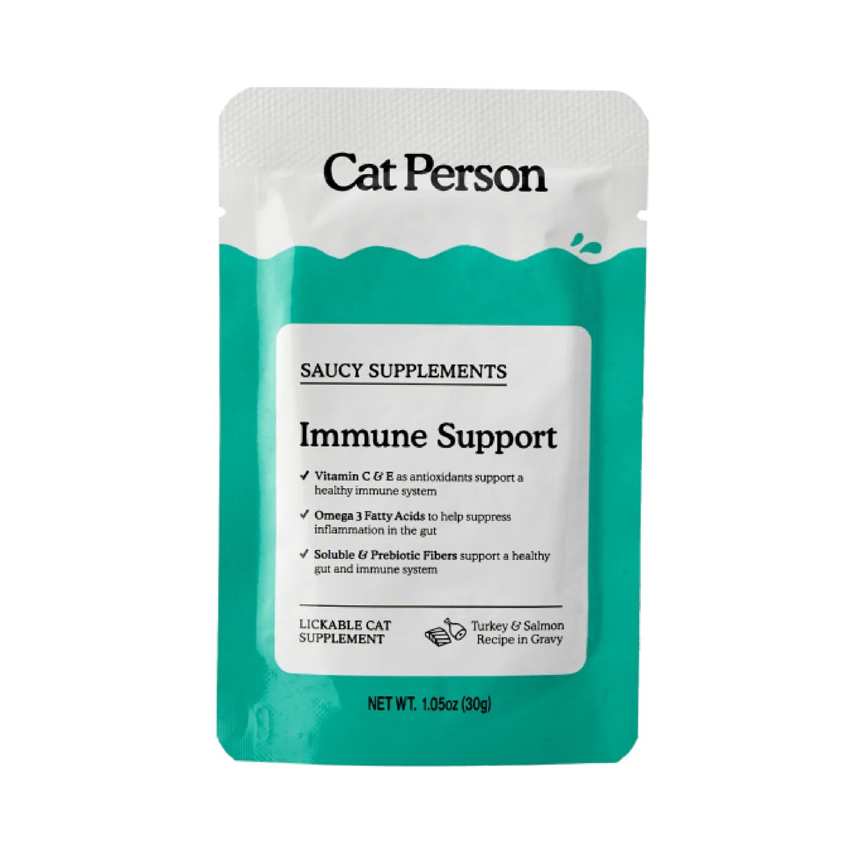 Cat Person Cat Supplement Immune Support Turkey & Salmon 1.05oz - Majestic Pet Kingdom