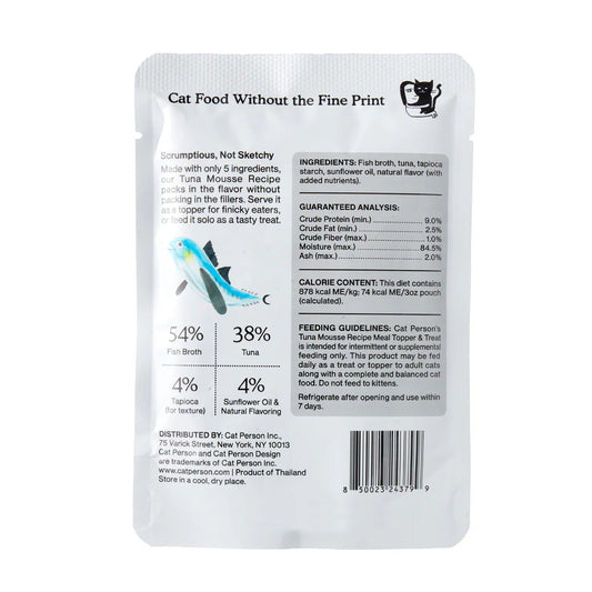 Cat Person Cat Mousse Tuna 3oz Pouch - Majestic Pet Kingdom