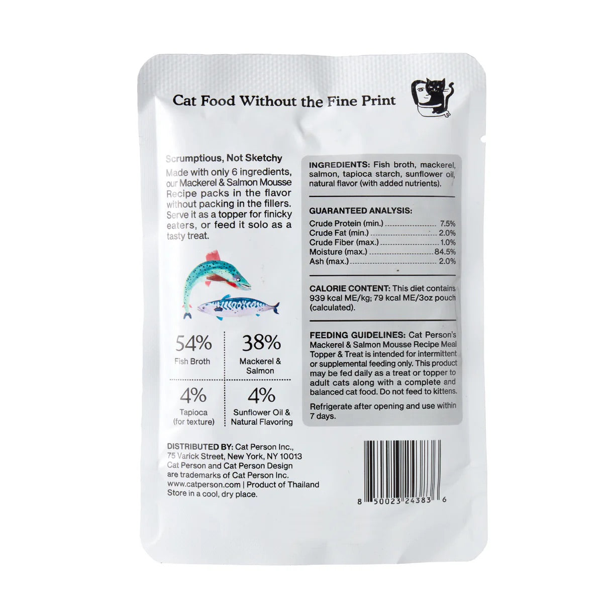 Cat Person Cat Mousse Mackerel & Salmon 3oz Pouch - Majestic Pet Kingdom