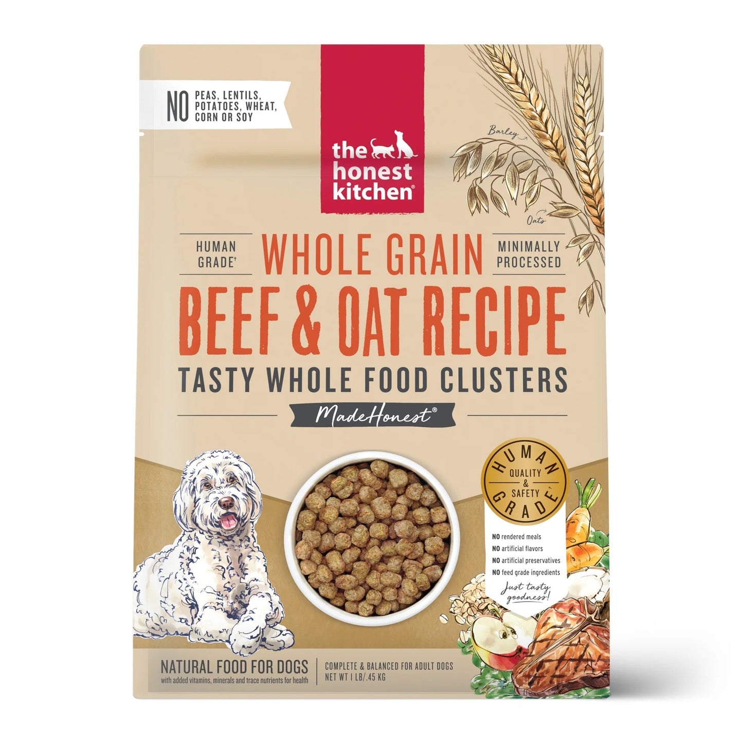 Dog Food Honest Kitchen Whole Grain Beef Oat Clusters Food