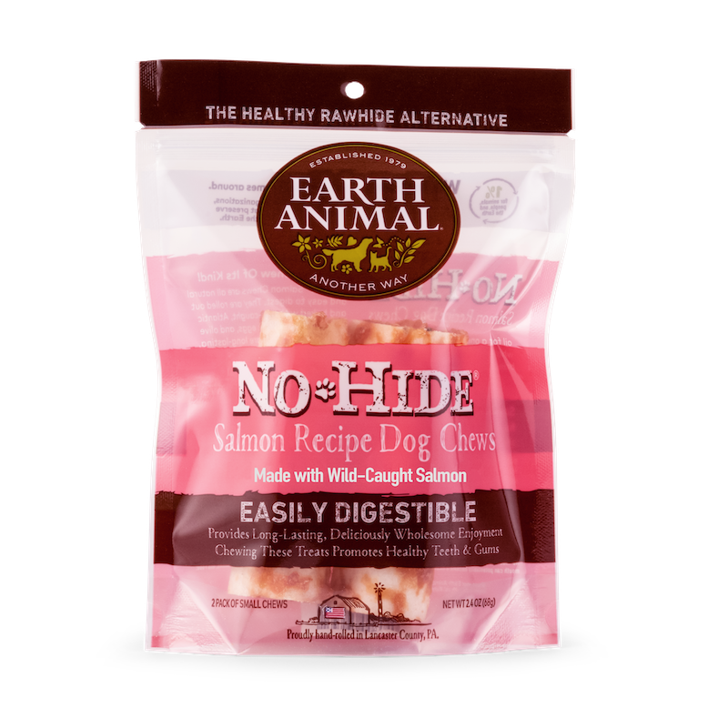 Dog Chews Earth Animal No-Hide Salmon Small Rolls 2pk 2.4oz