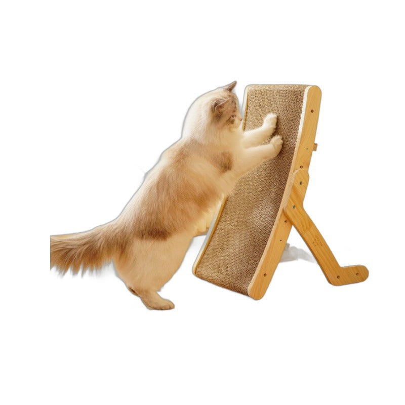 Cat Scratcher Cardboard Foldable Lounge Bed & Scratch Board - Detail Angle 2 | Majestic Pet Kingdom