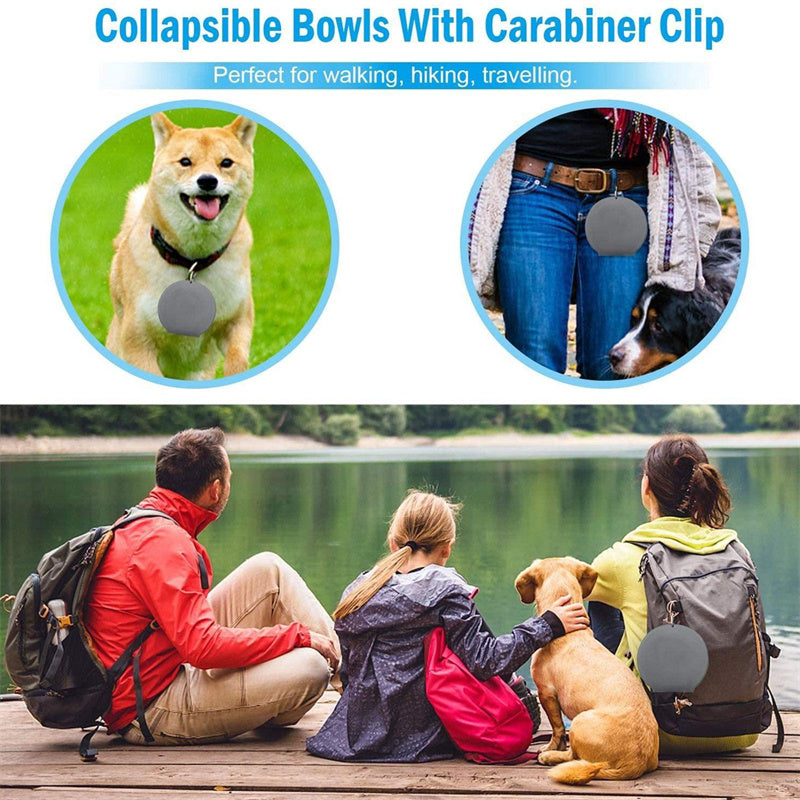 Dog Bowls Foldable Silicone Double Travel Food and Water Dish - Detail Angle 6 | Majestic Pet Kingdom