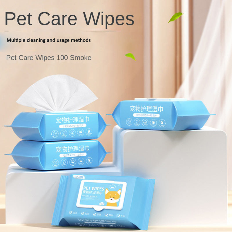 Pet Grooming Wipes No-Rinse Tear Stain Cleansing Tissues 100ct - Main Feature View | Majestic Pet Kingdom