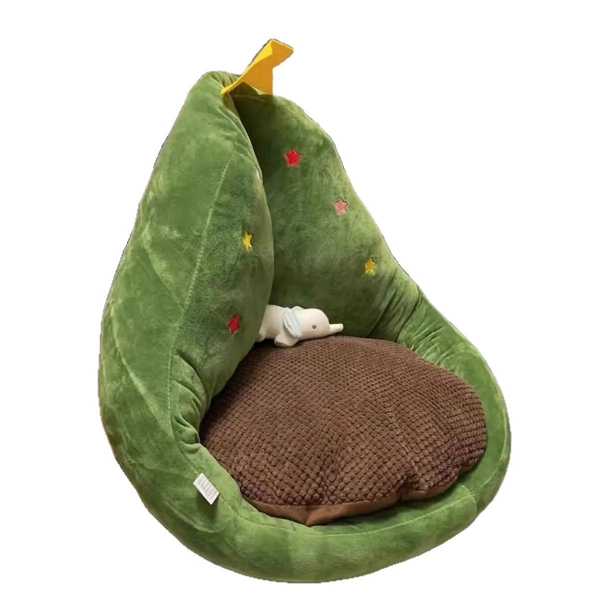 Dog Bed Christmas Tree Shape Floor Cushion Soft Lazy Pouf Mat - Detail Angle 5 | Majestic Pet Kingdom