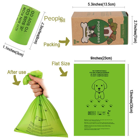 Biodegradable Pet Waste Bags Corn Starch PLA Degradable Poop Bags - Detail Angle 2 | Majestic Pet Kingdom