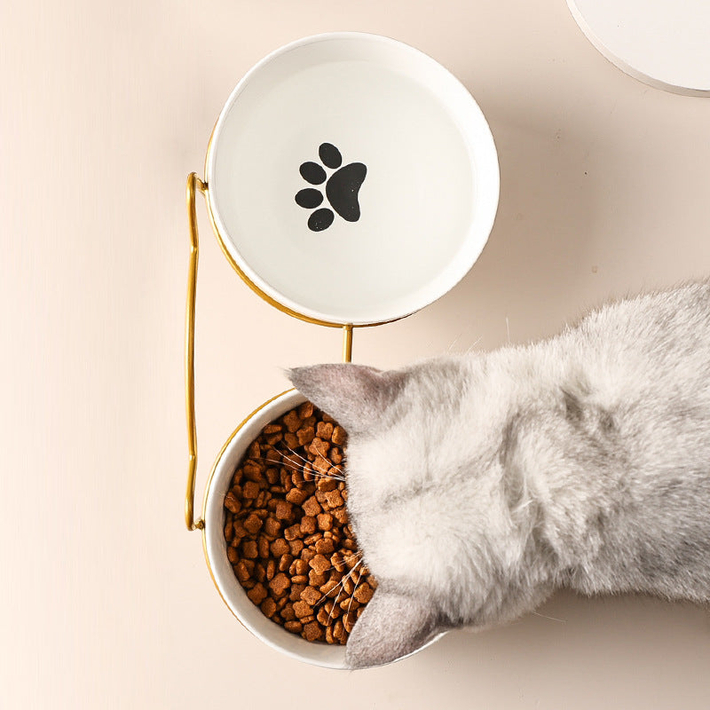 Ceramic Cat Bowl Food Basin Dog Drinking Water - Majestic Pet Kingdom
