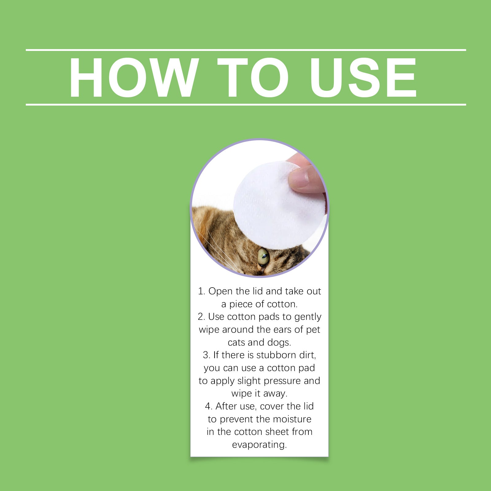 Ear Cleaning Wipes for Dogs & Cats: Soothing Care Pads