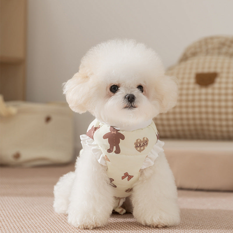 Cute Style Four-legged Fleece Undergarment For Dogs In Autumn And Winter, Warm Pet Clothing For Small Dogs, Puppies And Cats - Majestic Pet Kingdom