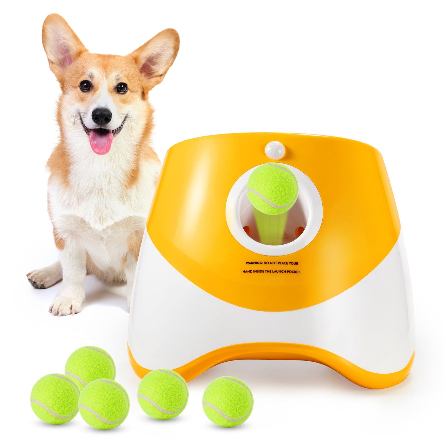 Durable Electric Interactive Throwing Training Dog Fetch Toy Thrower Machine Mini Tennis Automatic Dog Ball Launcher | Purrfect Pet Kingdom