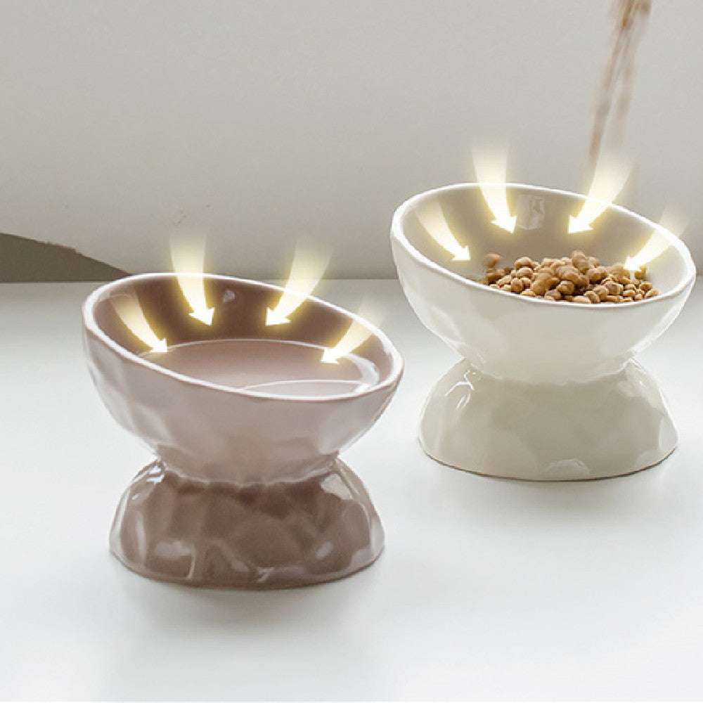 Ceramic High Leg Cervical Support Oblique Bowl