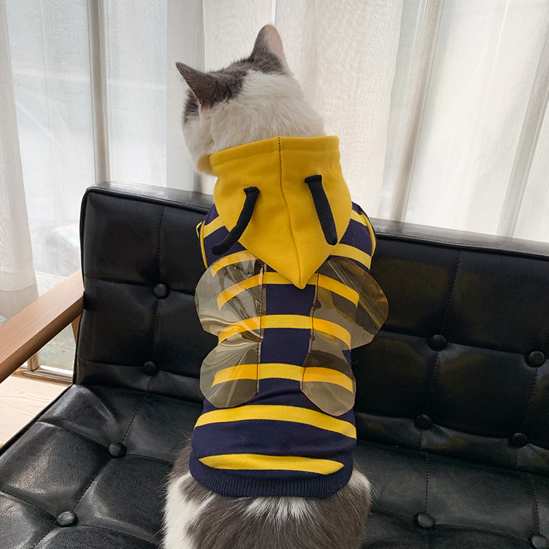 Winter Warm Clothes Cute Plush Coat Hoodies For Bulldog Pet Costume Jacket Bee Pet Puppy Coat - Majestic Pet Kingdom
