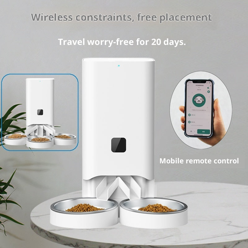 Multiple Smart Pet Automatic Feeders With Timed And Quantitative Feeding - Majestic Pet Kingdom