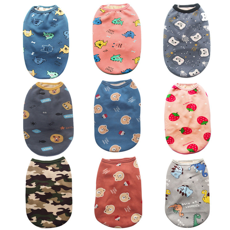 Pet Clothes Autumn And Winter Clothes Plush Vest Small Medium And Large - Majestic Pet Kingdom