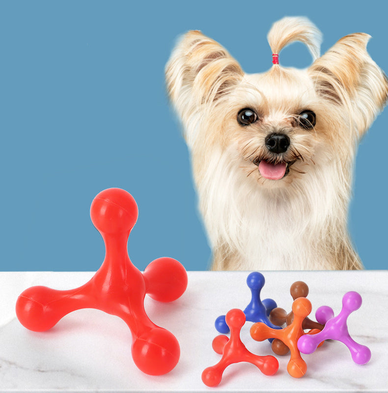 Silicone Toy For Small And Medium Dogs Biter Grinding Teeth Relieves Boredom Three Legs