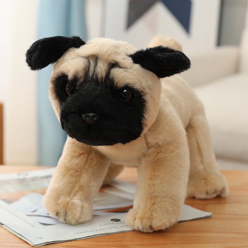 Dog Plush Toy Realistic Puppy Stuffed Animal Cuddle Doll 12in - Detail Angle 3 | Majestic Pet Kingdom