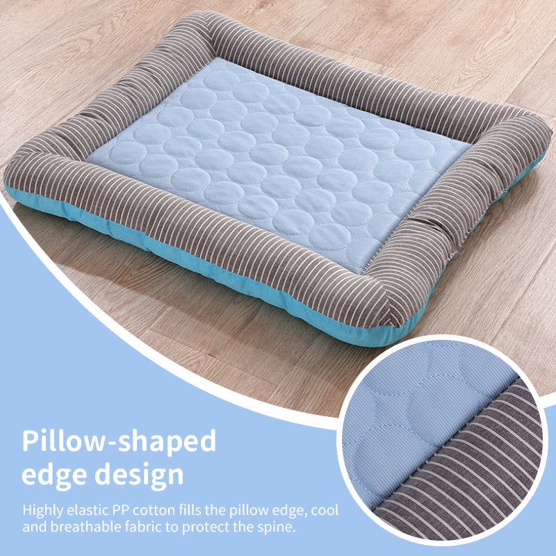 Cooling Pet Mat: Breathable Ice Silk Bed Pad