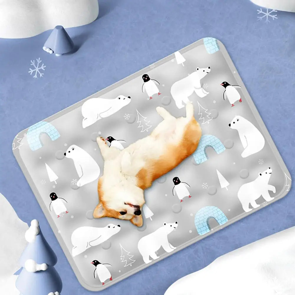 Cooling Pet Gel Pad: Collapsible Summer Ice Bed