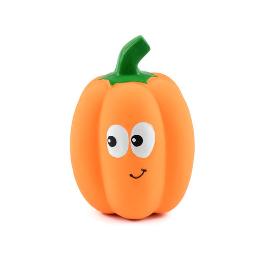 Pet Toy Latex Sound-emitting Pumpkin Realistic Cartoon Pumpkin Durable Dog Toy - Main Feature View | Majestic Pet Kingdom