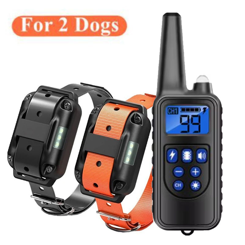 Dog training supplies - bark control device. The collar features electric shock and vibration for training. - Majestic Pet Kingdom