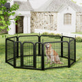 Outdoor dog fence, 8-piece board dog fence. 31 inch portable pet sports fence. Black, 26.3 inches wide x 31.5 inches high. - Majestic Pet Kingdom