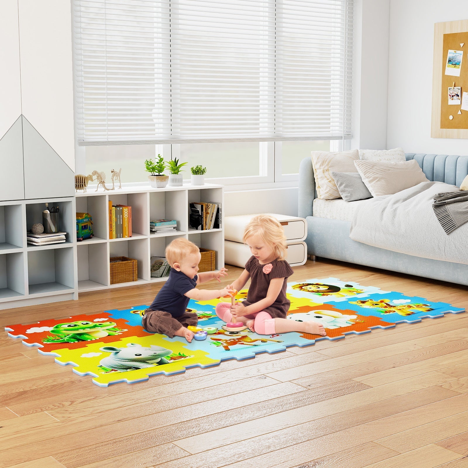 8-Piece Educational Animal Interlocking Baby Play Mat