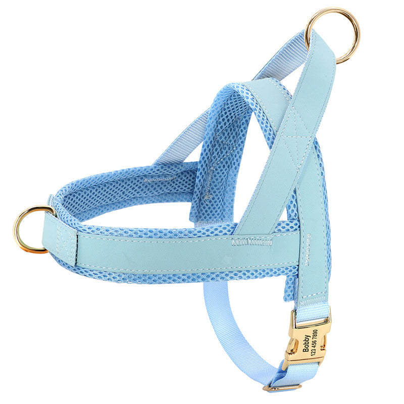 Dog Harness Large Breed Custom Name Patch No-Pull Walking Vest - Detail Angle 3 | Majestic Pet Kingdom