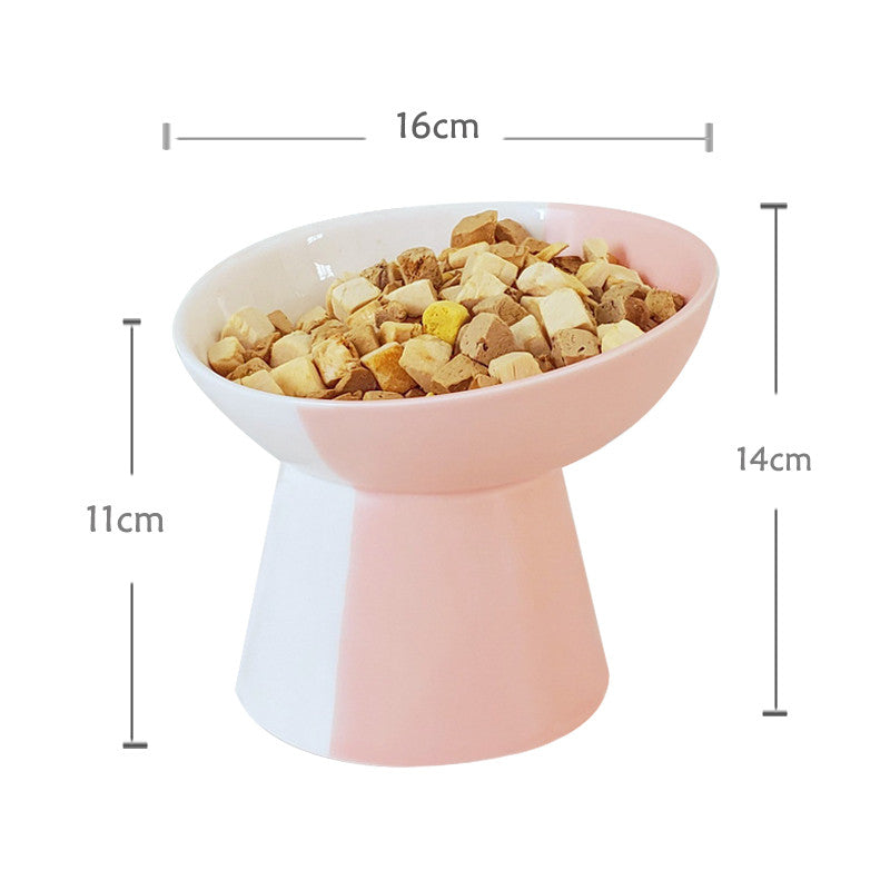 Ceramic Pet Slant Mouth Dog And Cat Food Bowl Set - Majestic Pet Kingdom