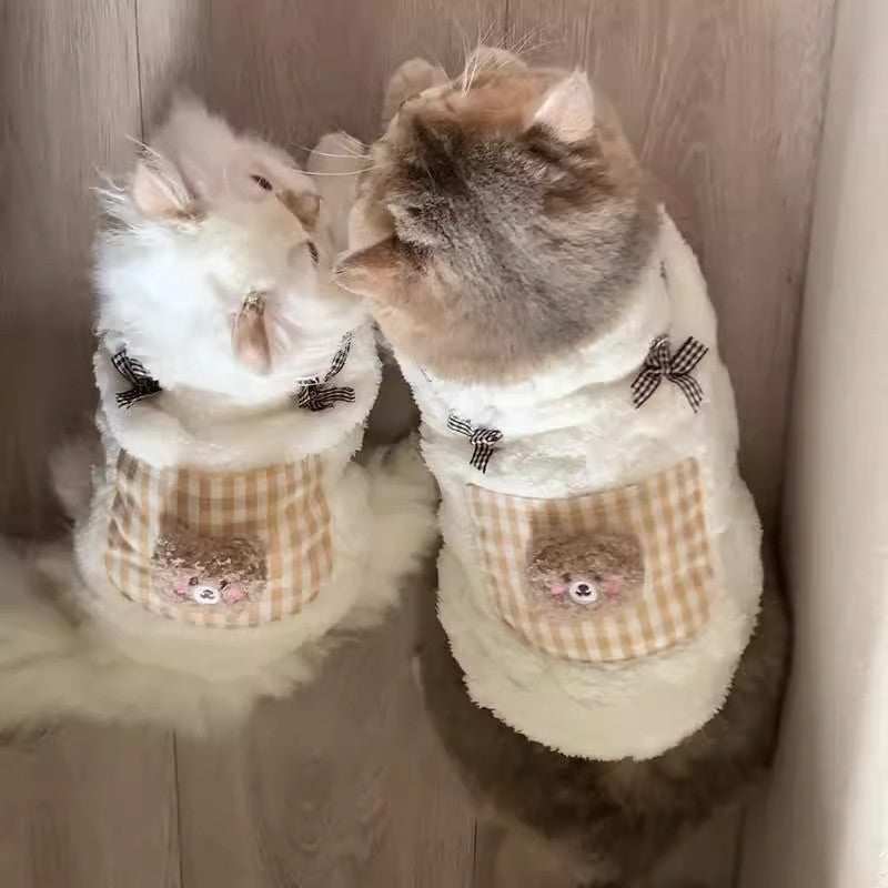 Cat Sweater Anti-Shedding Soft Warm Polar Fleece Winter Shirt - Detail Angle 3 | Majestic Pet Kingdom