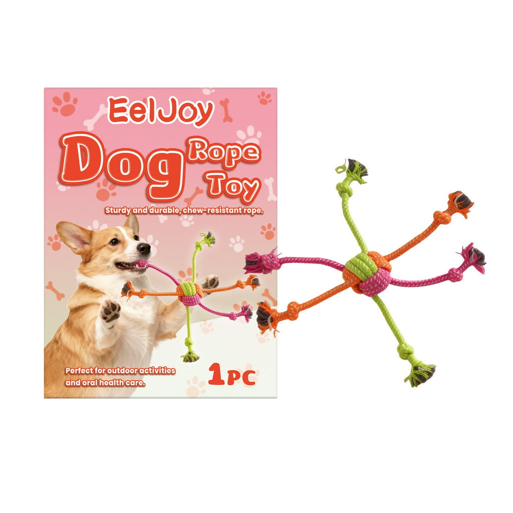 Chew Resistant Boredom Busting Daily Interactive Play Toy For Dogs A Knotted Rope Toy