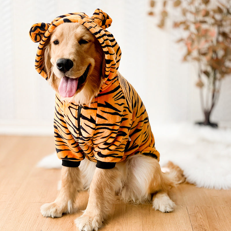 Pet Dog Golden Retriever Clothes Tiger Pet Costume - Majestic Pet Kingdom