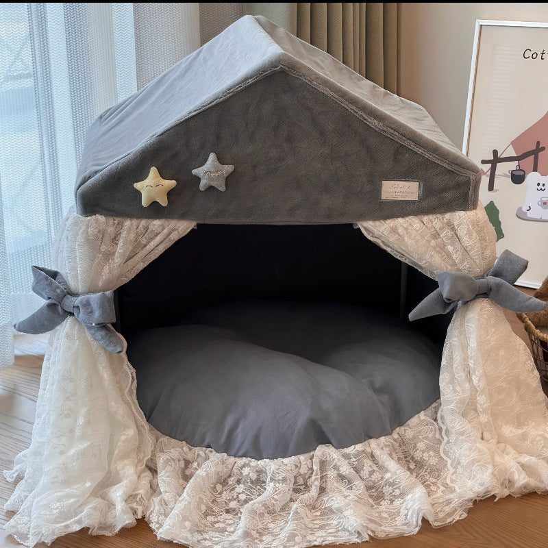 Creative House For Kitty Princess Dog And Cat Tent
