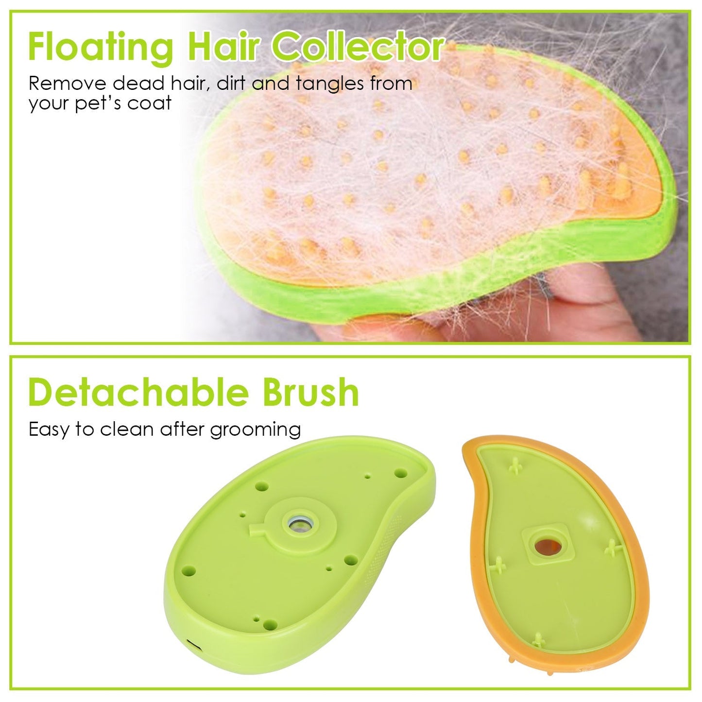 Cat Grooming Brush 3-in-1 USB Steam Deshedding Massage Comb - Detail Angle 5 | Majestic Pet Kingdom