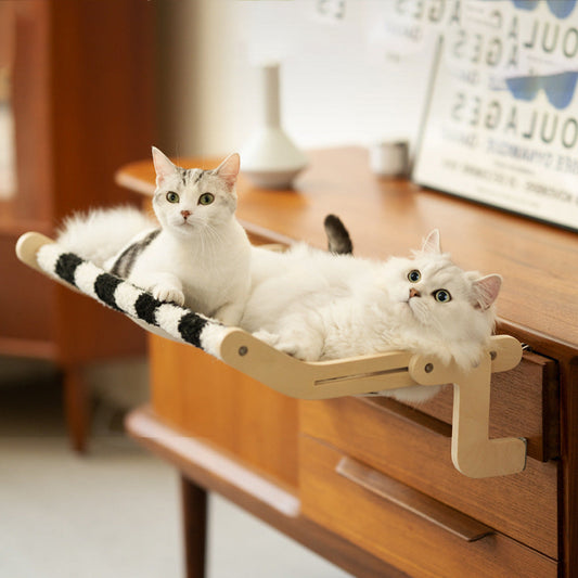 Cat Hammock Hanging Window Perch Bed with Climbing Activity - Majestic Pet Kingdom