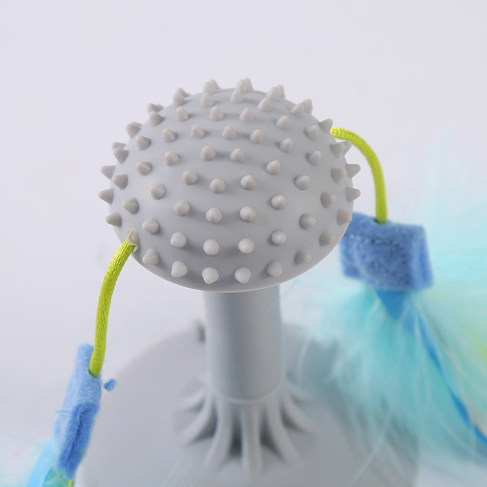 Pet Toys Relaxation Double Haired Prick Head Suction Cup Cat Toy Plastic Grinding Teeth Cat Toy Cat Toy Wand