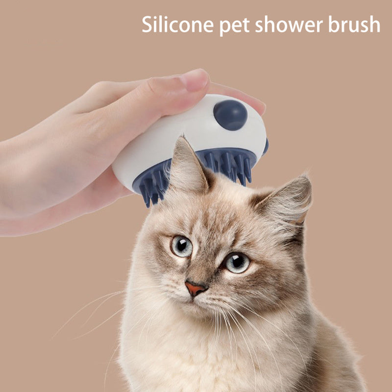 Dog Bath Brush Panda Shape Soft Silicone Bristle Massage Comb - Detail Angle 4 | Majestic Pet Kingdom