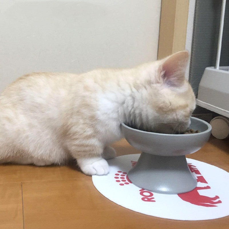 Pet Ceramic Bowl Japanese Style Tall Cat Protects Cervical Vertebrae Against Upset