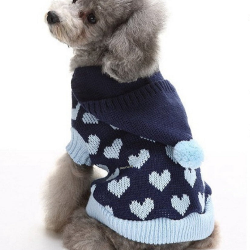 Christmas Maple Snowflake Turtleneck Knitted Sweater Pet Clothes - Majestic Pet Kingdom