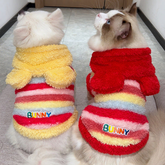 Thermal Vest With Fleece Lining Rainbow-colored Dog Clothing - Premium Pet Accessory