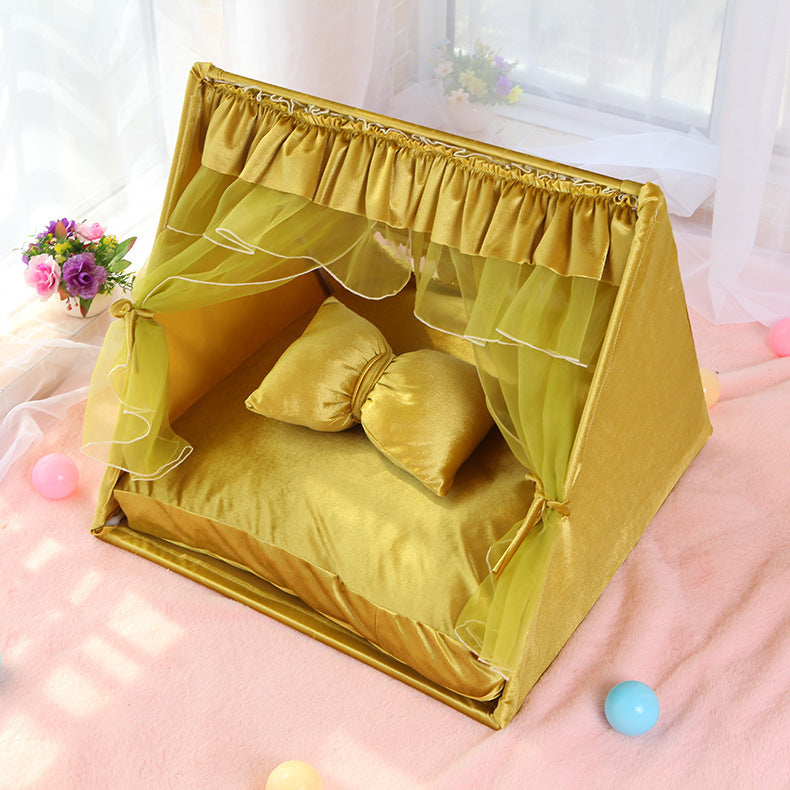 Universal Pet Tent Cat Kennel Semi-Enclosed Indoor Bed - Majestic Pet Kingdom
