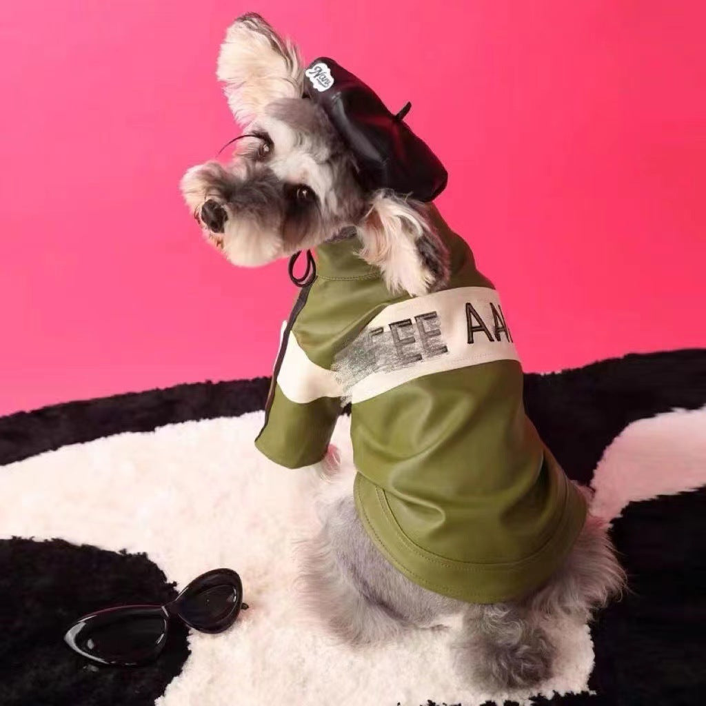 Dog Autumnwinter Clothing Motorcycle Jacket Coat - Majestic Pet Kingdom