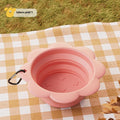 Pet Flower Folding Bowl Silicone Outdoor Portable Drinking Bowl