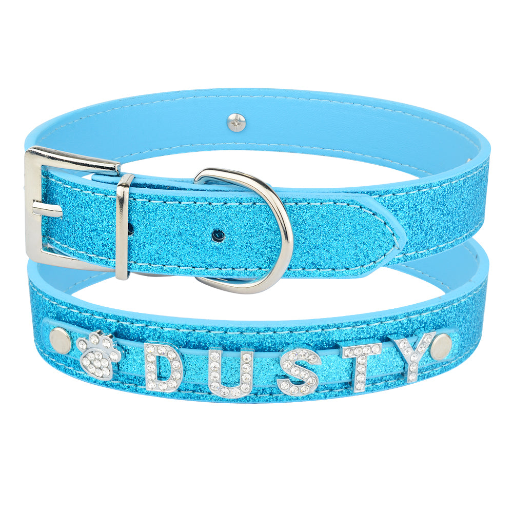 Dog Collar Charms DIY Alphabet Rhinestone Slide Letters Set - Detail Angle 2 | Majestic Pet Kingdom
