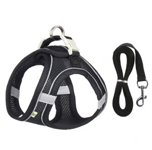Reflective Dog Harness & Leash Set: Breathable Mesh