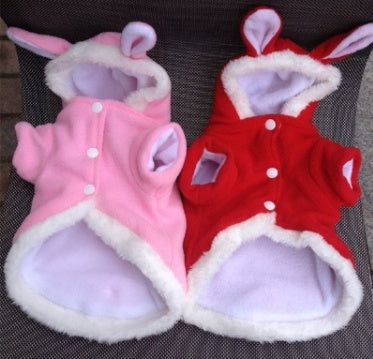 Pet Cat Clothes Mascotas Costume Clothes For Pet Hoodies Cute Rabbit Cat Clothing Puppy Fleece Warm Pet Cat Jacket - Majestic Pet Kingdom