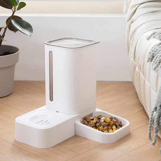 Pet Bowls 2-in-1 Automatic Water Storage Double Feeding Dish