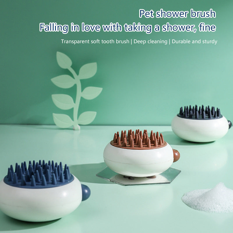 Dog Bath Brush Panda Shape Soft Silicone Bristle Massage Comb - Detail Angle 6 | Majestic Pet Kingdom