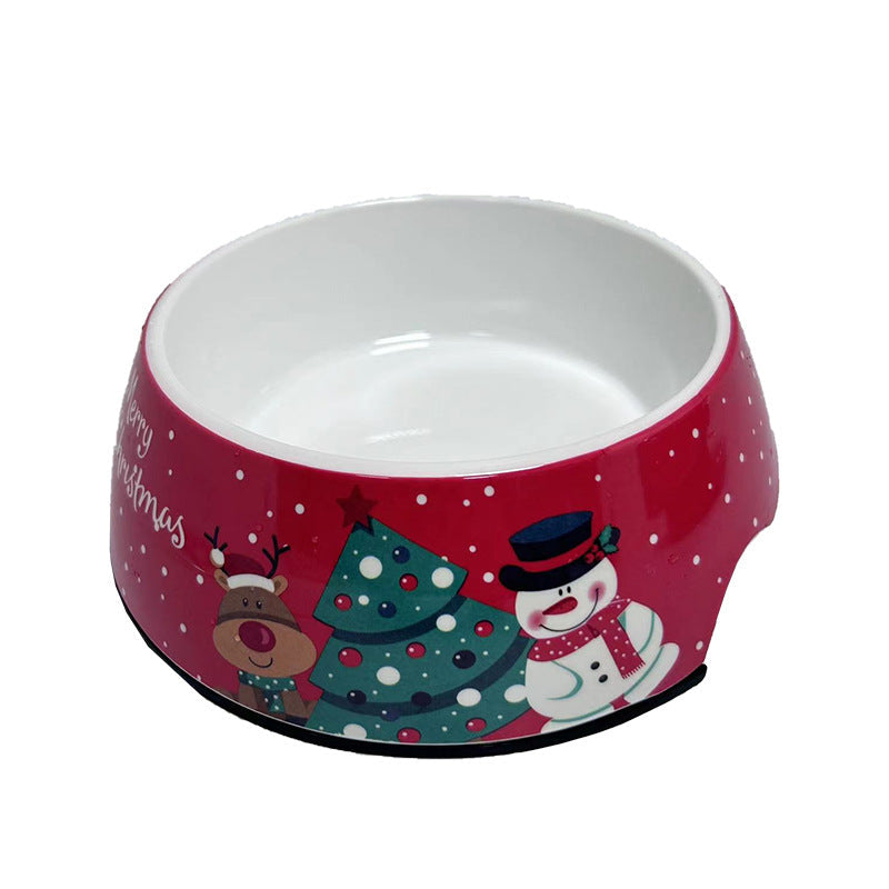 Christmas Dog Pet Bowl Stainless Steel Double Layer Cat Bowl - Majestic Pet Kingdom