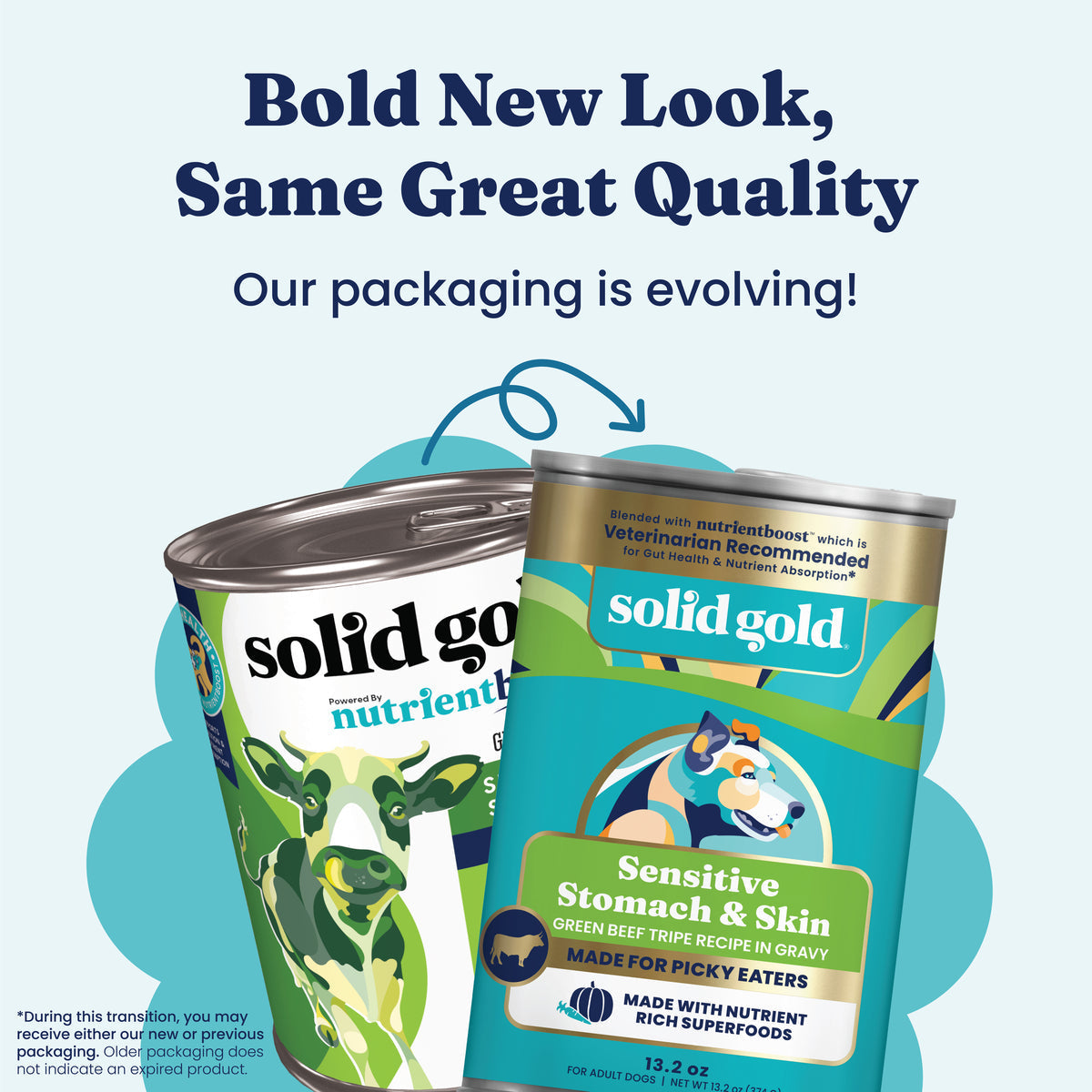 Solid Gold NutrientBoost Grain Free Green Beef Tripe Dog Pate (13.2oz) - Majestic Pet Kingdom