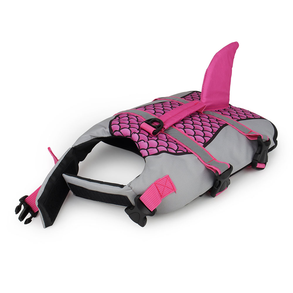 Swim Pet Dog Life Jacket Vest Clothes Life Vest Collar Harness Pets Swimming Summer Swimwear Scales Shark Pet Products - Majestic Pet Kingdom